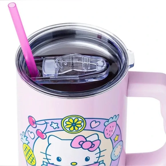 Hello Kitty 40oz Tumbler with straw 
Kawaii fruit NWOT - Picture 7 of 9